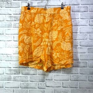 Sonoma Mid Rise Ultracomfort Waistband Tropical Print Pull On Shorts 3X NWT